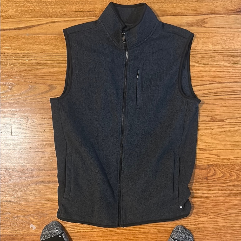 Chaps Black Performance Vest with High Collar